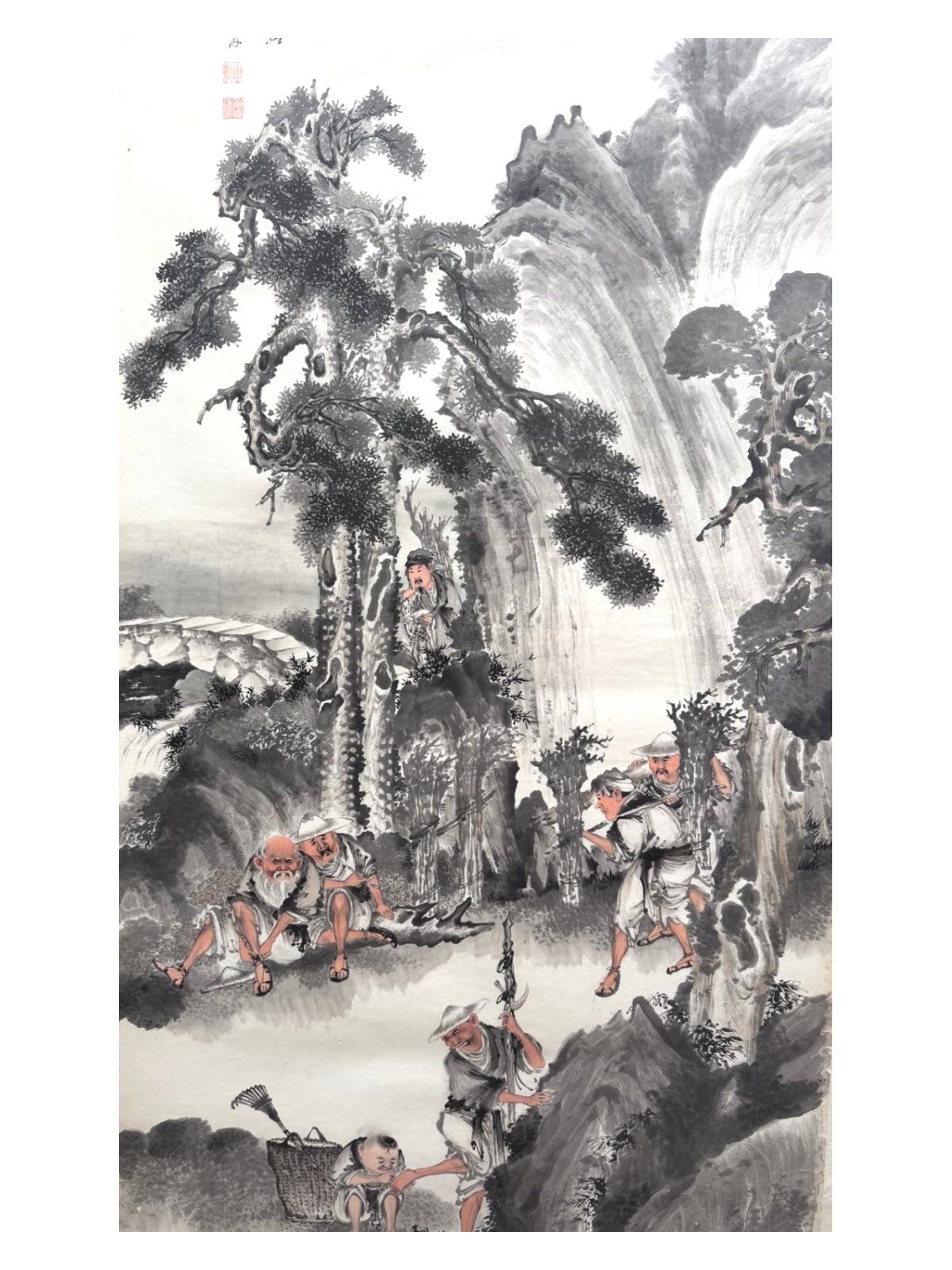 《樵担溪沦》立轴